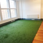 Artificial grass used to decorate an office